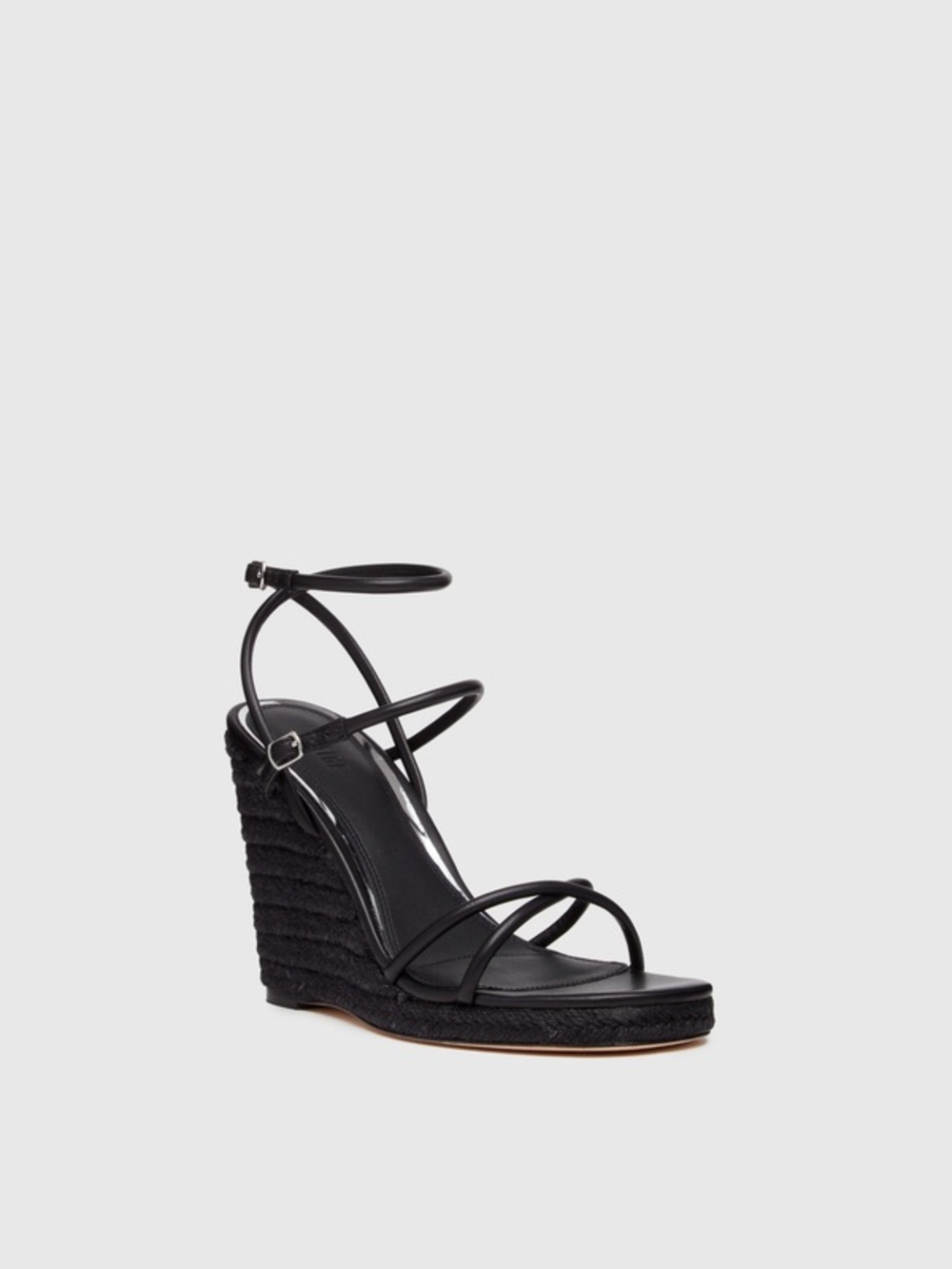 Paige Kerri Black Leather Wedge